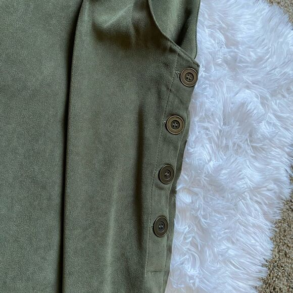 Cracker Barrel Maxi Dress Boho Floral Embroidered Green Size Medium - Picture 6 of 11